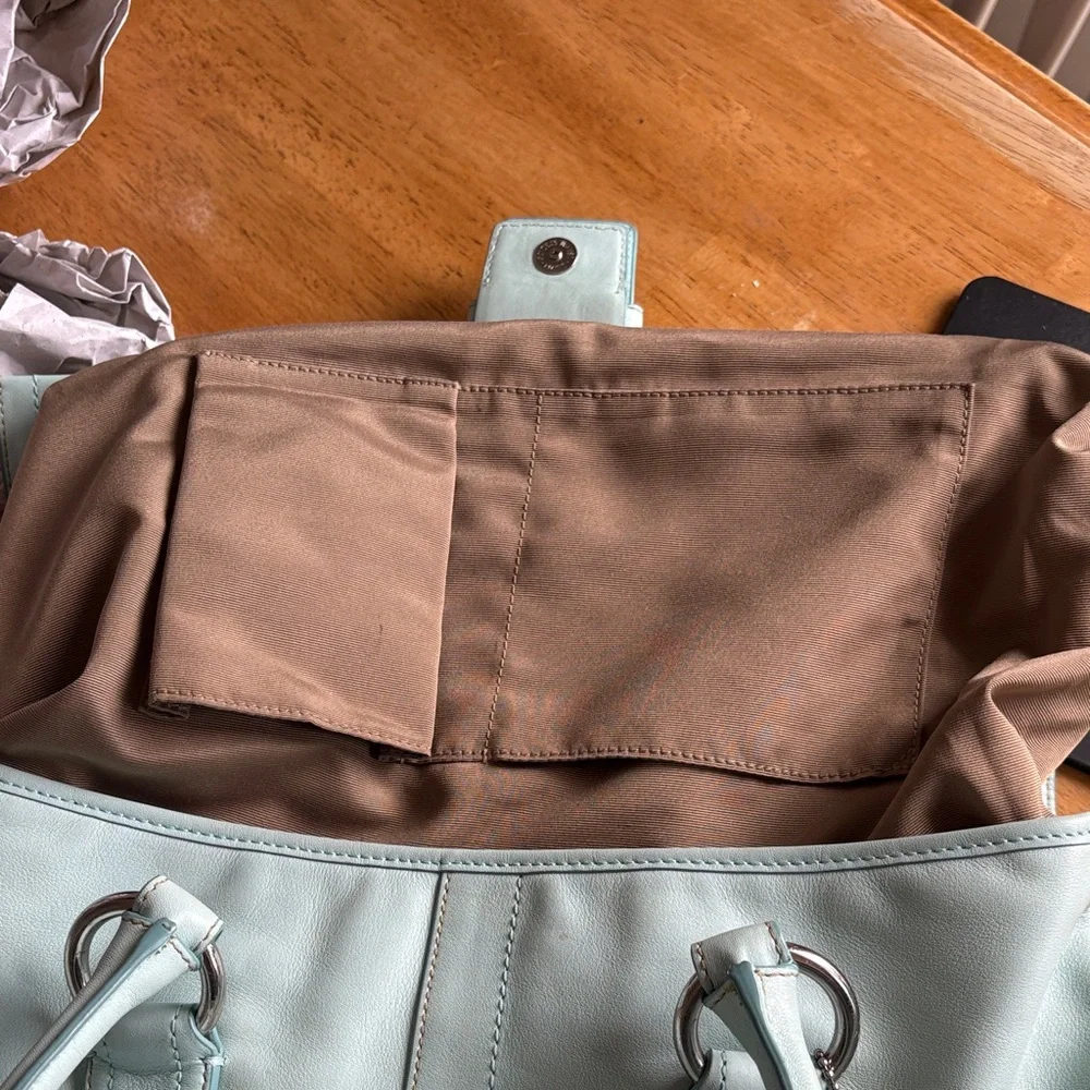 2007 Coach Soho Hampton in Aqua/Robin’s egg blue
